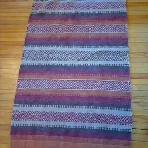 Rug red brown beige 4 by 2 feet